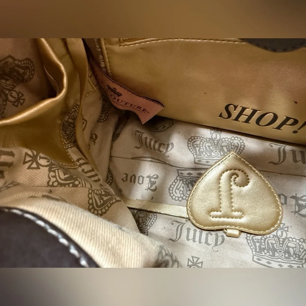 Juicy Couture Daydreamer Tote: Tan and Brown Embroidered - Picture 6 of 9